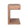 East at Main 24" Daria Mango Wood Accent Table with Drawer Sand: No Assembly, Bedroom Storage - 3 of 4