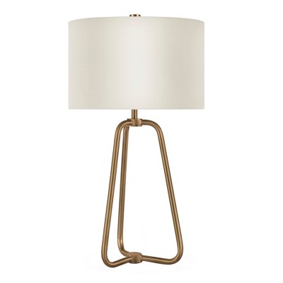 Marduk 25.5" White Linen Shade Tripod Table Lamp