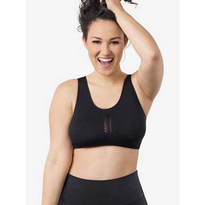 Leading Lady The Meryl - Cotton Front-closure Comfort & Sleep Bra In Black,  Size: 50f/g/h : Target