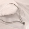 SOHI Women's Metallic Silver The Serpent Torque Necklace - 3 of 4
