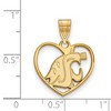 Black Bow Jewelry 14k Yellow Gold Plated Sterling Silver Washington State Cougars NCAA Pendant - 2 of 3