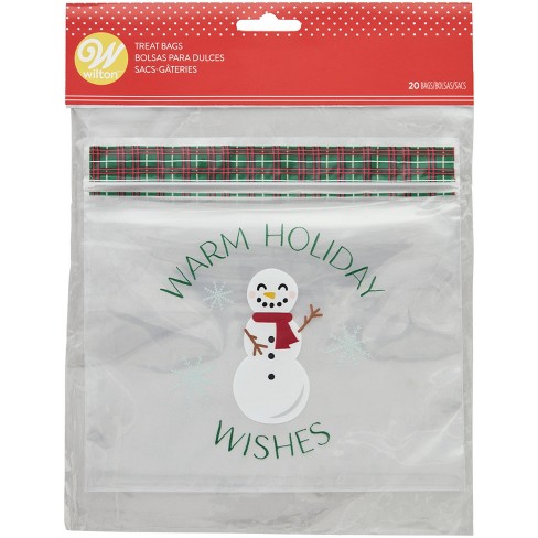 48pcs, Christmas Candy Plastic Zipper Bags,Resealable Zip Lock Bags, Santa  Claus Cute Cartoon Cookie Packaging,Suitable For Snacks, Nuts, Seeds, Cand