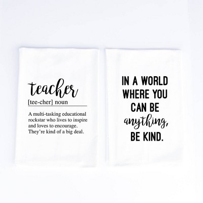 2pk Cotton Teacher Definition Kitchen Towels - Wildwood Landing