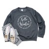Simply Sage Market Women's Graphic Sweatshirt Hello Winter Circle - 2 of 2