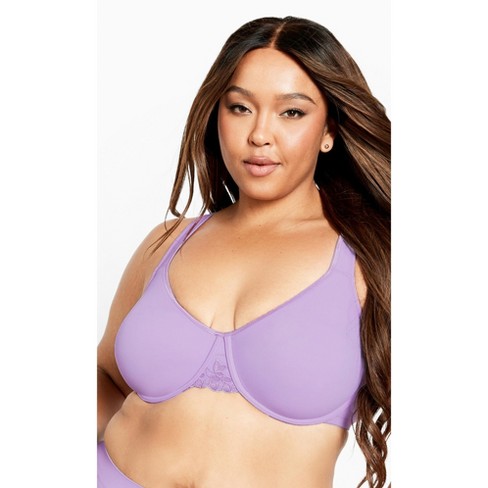 Avenue  Women's Plus Size Fashion Smooth Caress Bra - Sweet Lavender -  46ddd : Target