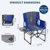 Camping Director Chair With Side Table - 400 Lbs Heavy Duty Portable Folding Chair With Detachable Side for Beach, Trip, Picnic - 2 of 4