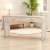 Mshliw 59" Entryway Console Table with Rounded Silhouette and 2 Drawers, Dining Table, Retro Fluted Accent Desk for Living Room or Hallway - 3 of 4
