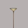 Warehouse Of Tiffany 15" x 15" x 72" Tiffany Style Mission Style Torchiere White : Stained Glass - 2 of 3