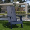 Emma and Oliver Modern Dual Slat Back Indoor/Outdoor Adirondack Style Patio Chair - 2 of 4