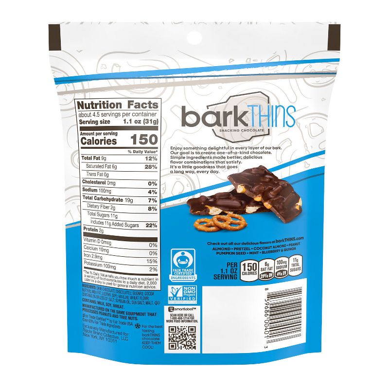 barkTHINS Pretzel with Sea Salt Dark Chocolate - 4.7oz, 3 of 7