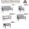 Heynemo Outdoor Patio Furniture Set, 7 Piece Patio Seating Set with Coffee Table and Ottoman, Metal Furniture Set for Porch Backyard Garden - 2 of 4