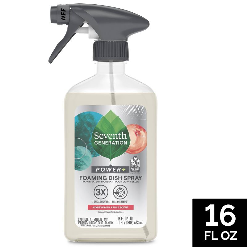Seventh Generation Honeycrisp Apple Foaming Dish Spray - 16 fl oz, 1 of 10