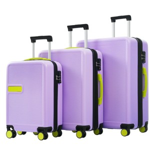 3-Piece Hardshell Luggage Set Trolley Suitcases,Minimalist Expandable Spinner Suitcase with TSA Lock (20"/24"/28")–Cuddlewood - 1 of 4
