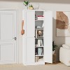 Dexmalle 72" Freestanding White Metal Kitchen Pantry Cabinet with Adjustable Shelves - 4 of 4