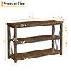 Farmhouse Console Table with Storage, 47 Inch Narrow Sofa Table & Entryway Table for Living Room, 3-Tier Wood Hallway Accent Furniture - 2 of 4