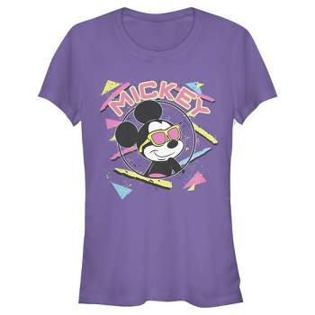Juniors Womens Mickey & Friends 90s Sunglasses Mickey T-Shirt