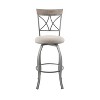 Carter Swivel Metal Upholstery Barstool Pewter - Powell - 2 of 4