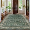 Washable Antique Distressed Area Rugs, Vintage Print Accent Non Slip Large Carpet for Living Room Bedroom Nursery Office Farmhouse Hallway - 4 of 4