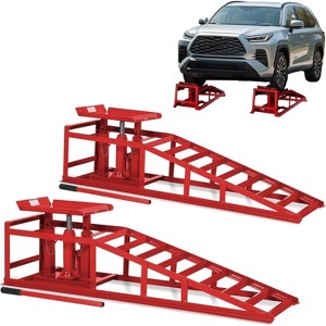 Acekool 2-Piece Hydraulic Lifts | 11,000LB Capacity | 9.8"-15" Height Adjustment | Auto/Truck Service System for Oil Changes & Frame Work - 1 of 4