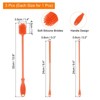 Unique Bargains Silicone Bottle Brush with 2 Straw Brush  for Cleaning Narrow Neck Containers Sport Bottles - 2 of 4