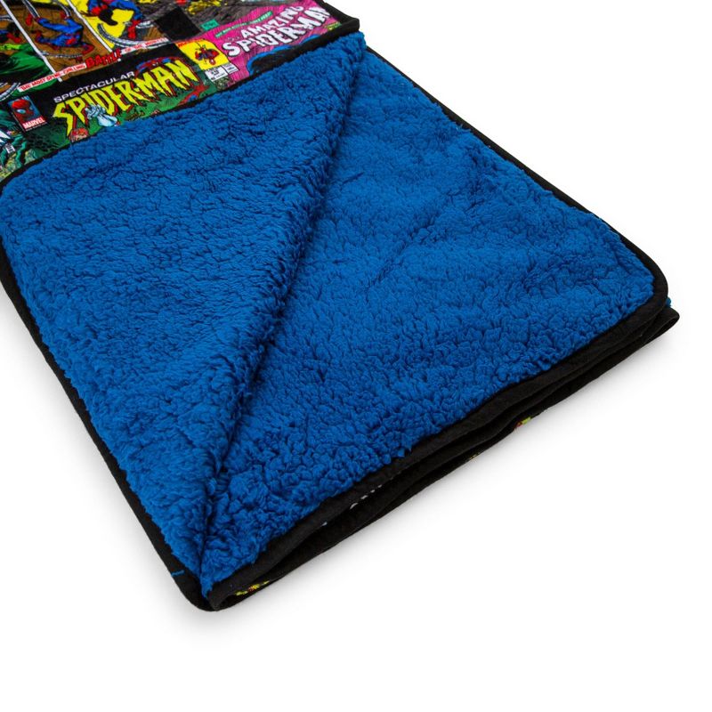 Surreal Entertainment Marvel Spider-Man 60th Anniversary Special Edition Blue Throw Blanket, 2 of 8