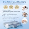 Itopfox Ergonomic Memory Foam Cervical Neck Pillow for Pain Relief, Contour Support for Back, Side, Stomach Sleepers, Odorless, Grey and White - 4 of 4