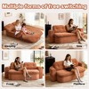 Okak Modern Convertible Chenille Fabric Floor Futon Sofa for Living Room Bedroom,Rest Chair Sleeper Sofa with Comfy Backrest & Pillows - 4 of 4