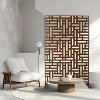 CAVINAS Patio Decorative Screen Metal Fence Privacy Screen with Striped Rectangle Pattern for Outside and Garden, 76" H×48" W - 2 of 4