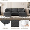 Whisen Oversized Modern Sofa Module for Modular Sectional Sofa, Wide Seat Chenille Armchair with Pillows - 2 of 4