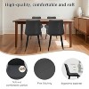 QingMoon Modern Dining Chairs Set of 4, PU Leather Upholstered Dinner Chairs, with Sturdy Metal Legs, for Home Kitchen, Living Room - 3 of 4