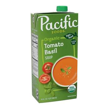 Pacific Foods Plant Based Organic Gluten Free Vegan Tomato Basil Soup - 32oz
