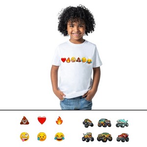 Rabble Gender Neutral Kids' Tshirt with Emojis Expressway Dabblz Bundle - 1 of 4