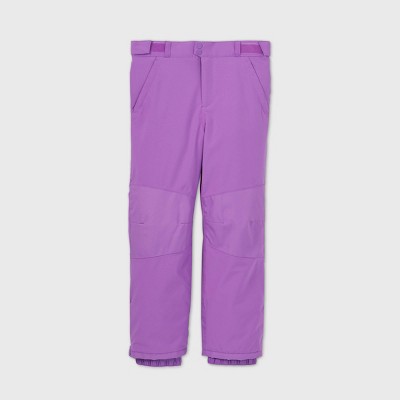girls purple snow pants