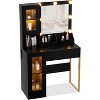 Premium Vanity Desk WithaVanity Desk with Mirror,Built-in Outlets&USB Ports,Spacious Drawers&Storage Cabinet,Makeup Dressing Table for Bedroom - 4 of 4