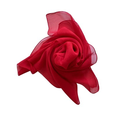 Wrapables Lightweight Sheer Solid Color Georgette Scarf, Halloween Costume Accessories, Red - image 3