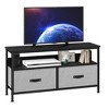 TV Stand Dresser with 2 Drawers, Media Console with Open Shelf for 50 Inch TV, Bedroom Entertainment Center with PU Finish - 3 of 4