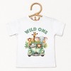 The Juniper Shop Wild One Animals Car Toddler Short Sleeve Tee - 2T - White - 2 of 4