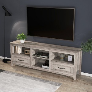 TV Stand With Drawers Open Shelf For TV Up To 70 Inches Large Storage Space Entertainment Center - 1 of 4