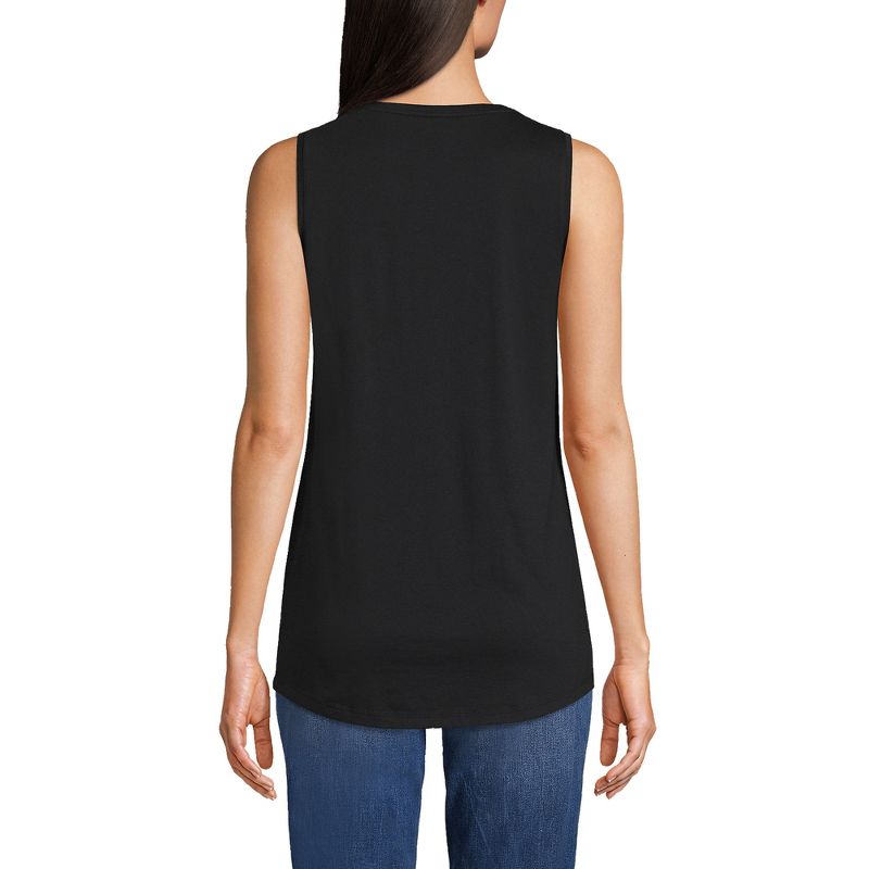 Lands' End Women's Supima Cotton Tunic Tank Top, 2 of 5
