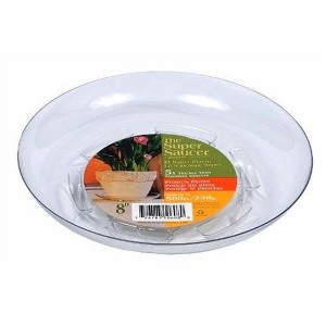 Plastec Industries Super Saucer Protective Plant Tray, Clear, 8in - 1 of 1