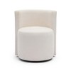 Alyssa Upcycled Velvet Rolling Desk Chair Cream 24.4"W x 23.2"D x 27.6"H - 3 of 4