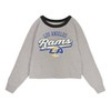 NFL Los Angeles Rams Girls' Gray Crew Fleece Hooded Sweatshirt - image 2 of 3