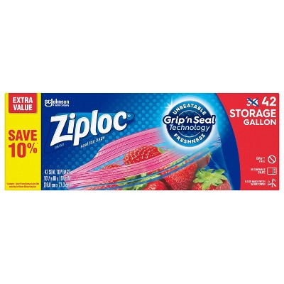 Ziploc Gallon Food Storage Bags - 42ct
