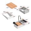 FUFU&GAGA Stainless Steel Kitchen Sink with Waterfall Design & Multifunctional Faucet - Multi - Functional, Modern Kitchen Solution - 2 of 4