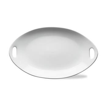tagltd Whiteware Baguette Large Dinnerware Serving Tray Platter