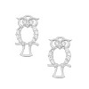 0.1 CT. T.W. Children's Cubic Zirconia Owl Stud Earrings In Sterling Silver - image 2 of 3