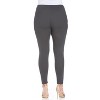 24seven Comfort Apparel Women's Plus Comfortable Ankle Length Leggings - 3 of 4