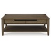 Signature Design by Ashley Roanhowe Rectangular 2 Drawer Coffee Table, Brown - image 3 of 4