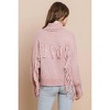 Women's Turtleneck Fringe Sweater - TCEC - 2 of 2