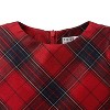 Hope & Henry Girls' Taffeta Party Dress (Red Plaid, 2T) - 2 of 4